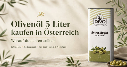 DIVO Olivenöl 5 Liter Kanister – Profi-Gebinde für Gastronomie und Hobbyköche