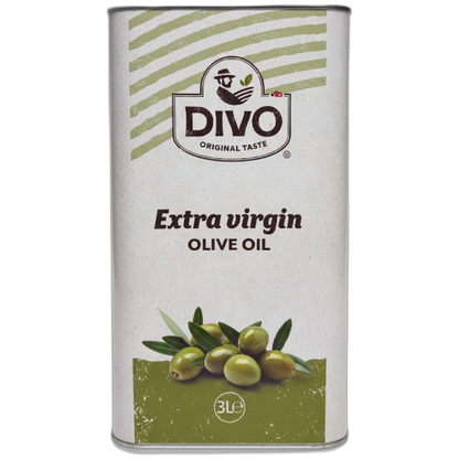DIVO Extra Natives Olivenöl 3L Kanne — mildes Alltagsöl für Gastronomie und Vielkocher