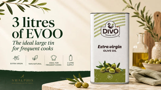 A 3-litre tin of DIVO extra virgin olive oil for frequent cooks.