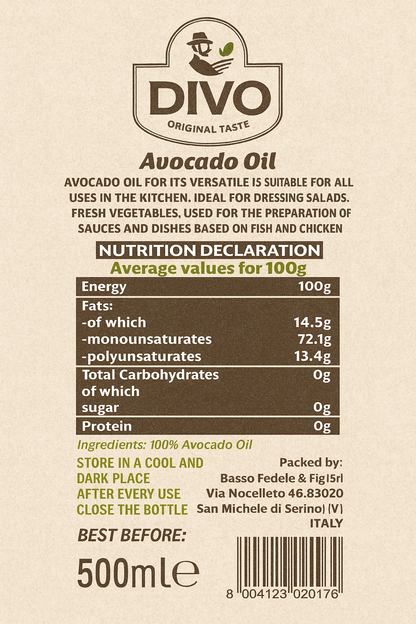 Avocadoöl  500ml – DIVO
