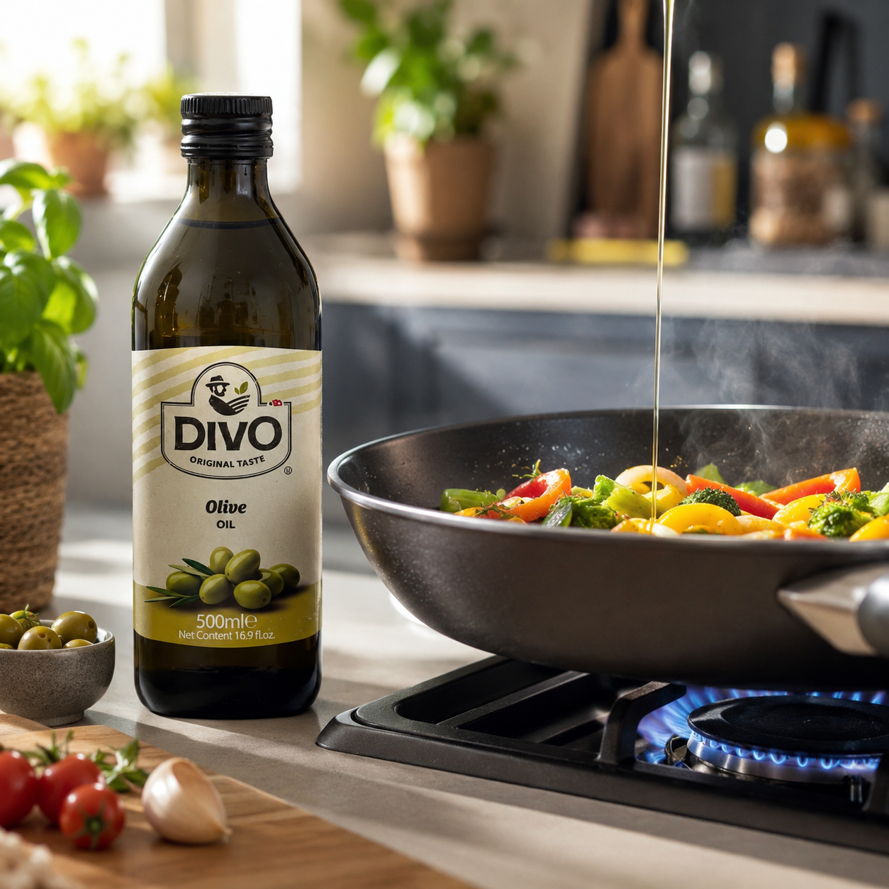 DIVO Olivenöl Anwendung in der Küche
