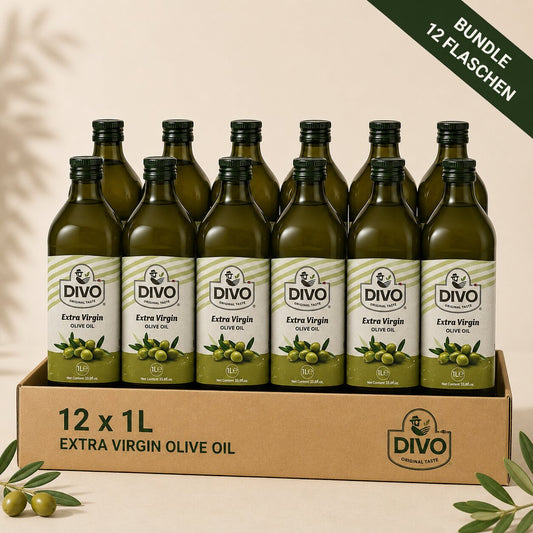 DIVO 12 x 1 L Spezial-Bundle - Extra Natives Olivenöl