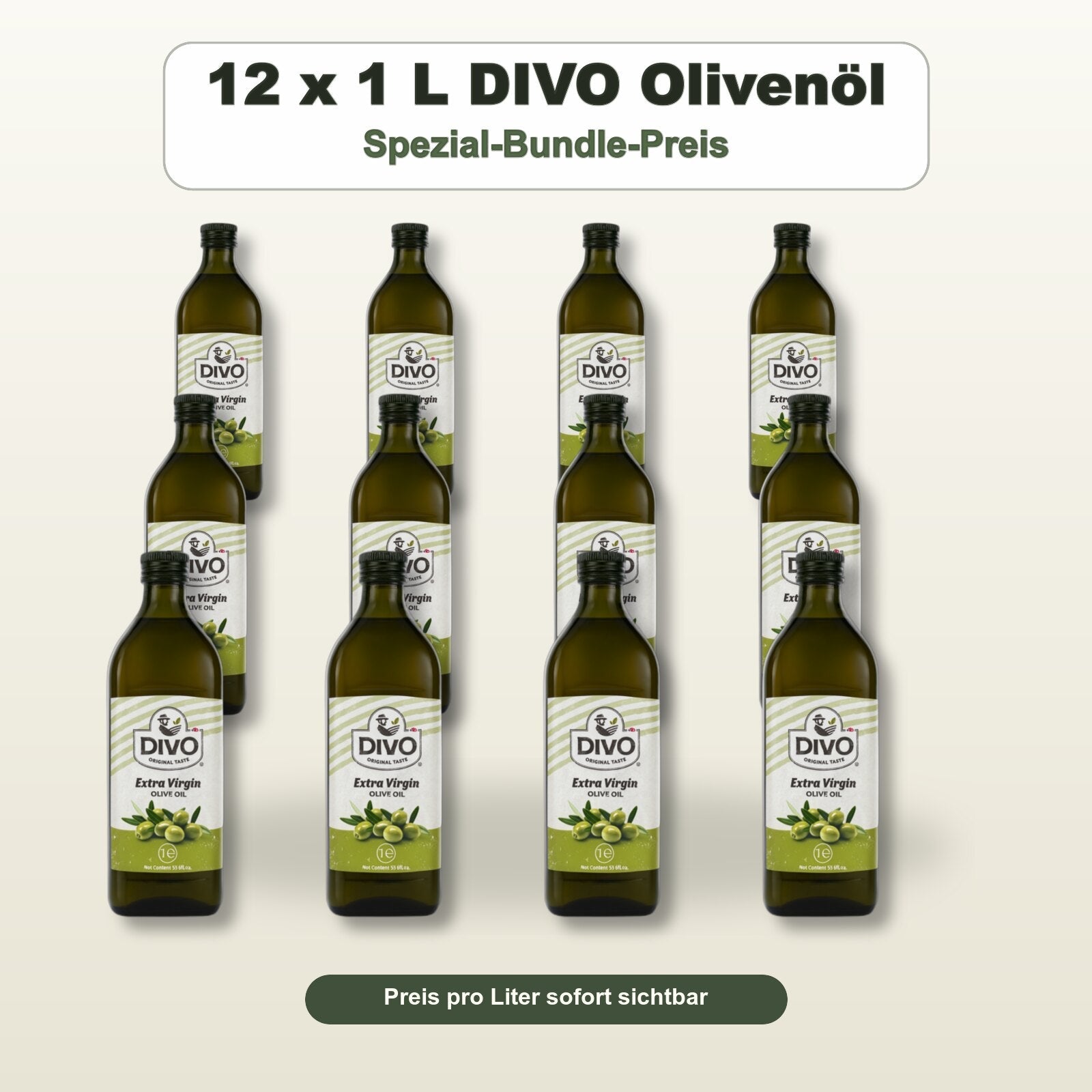 DIVO 12 x 1 L Spezial-Bundle-Preis - Extra Natives Olivenöl